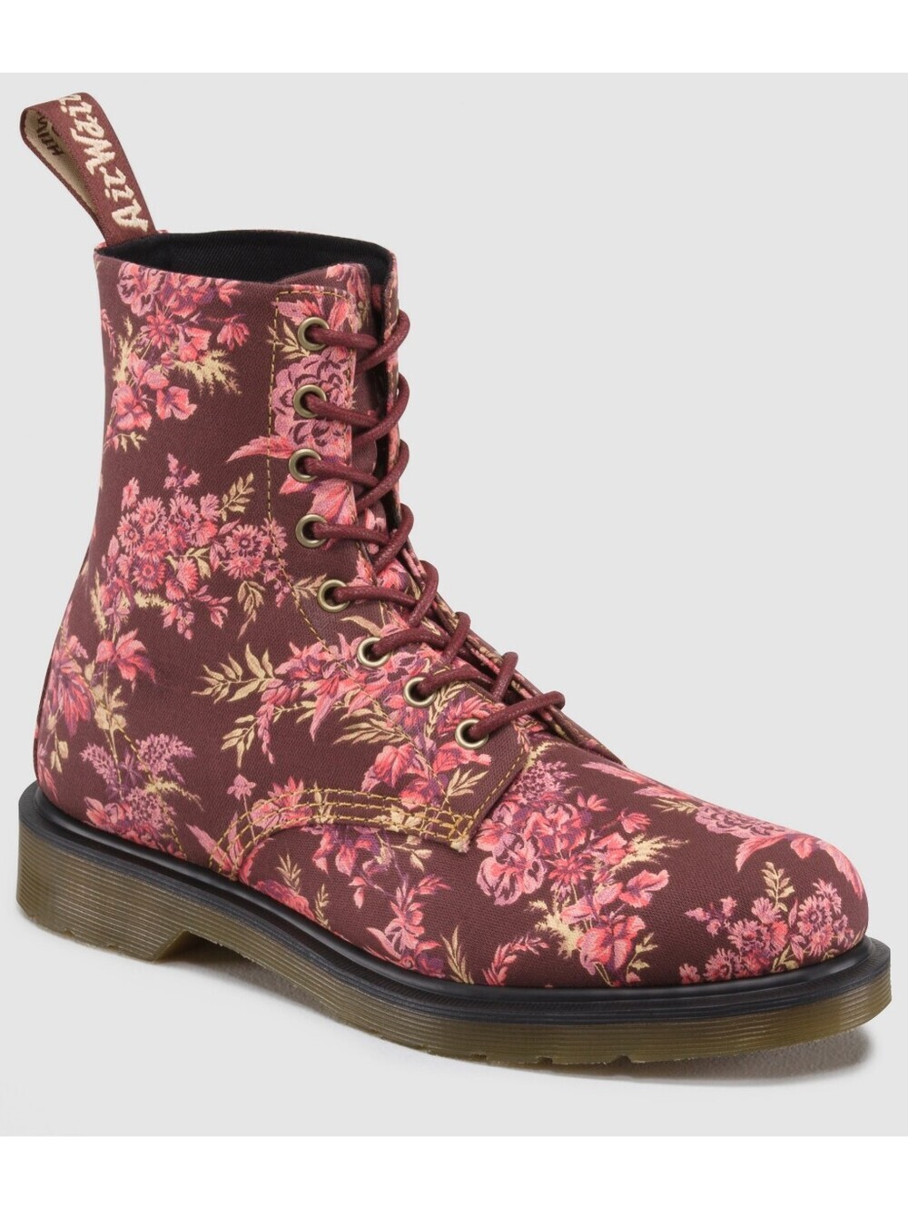 Dr. Martens 1460 Beckett Cherry Red Jouy Floral Canvas Boot, 8, Like New - Picture 2 of 16